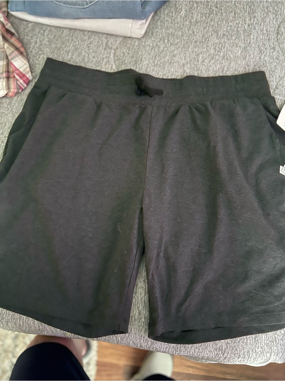 Women's Black Athletic Drawstring Shorts